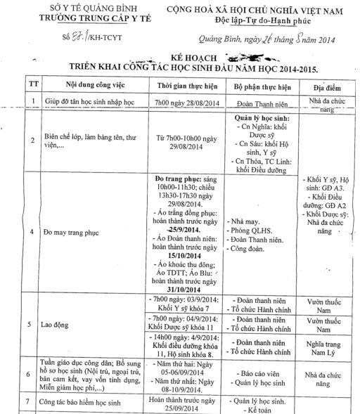 cong tac hoc sinh dau nam hoc 2014