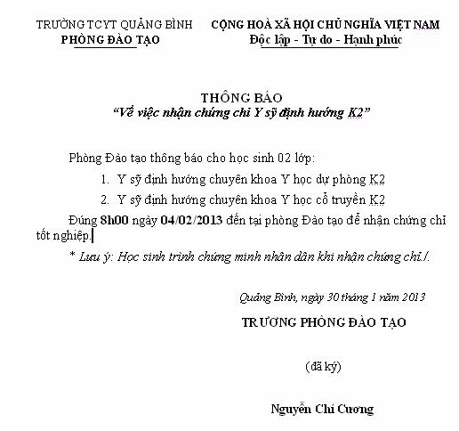 thong bao nhan chung chi dinh huong k2